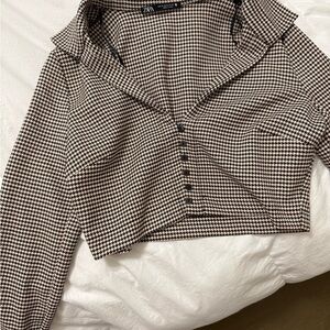 Zara Long Sleeved Crop Top